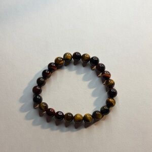 Brown and Black Beaded Bracelet